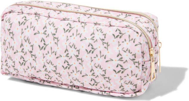 HEMA Etui Met Dubbele Rits Bloemen