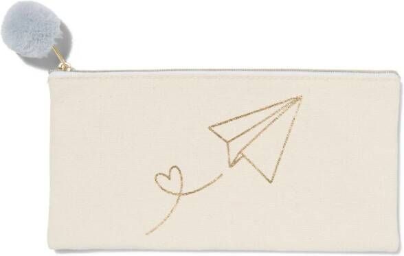 HEMA Etui Plat Canvas Bloemen