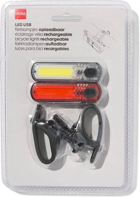 HEMA Fietslampjes Oplaadbaar LED USB 2 Stuks