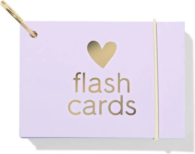 HEMA Flashcards Met Ring A7 Hartjes 50 Stuks