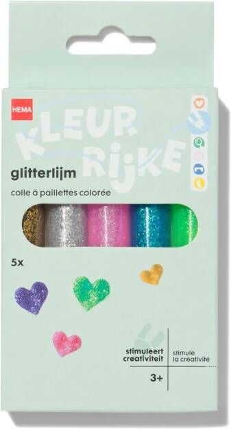 HEMA Glitterlijm 5 Stuks