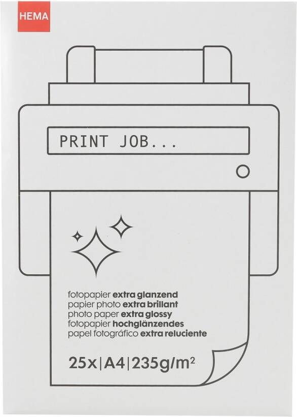 HEMA Glossy Fotopapier A4 25 Stuks