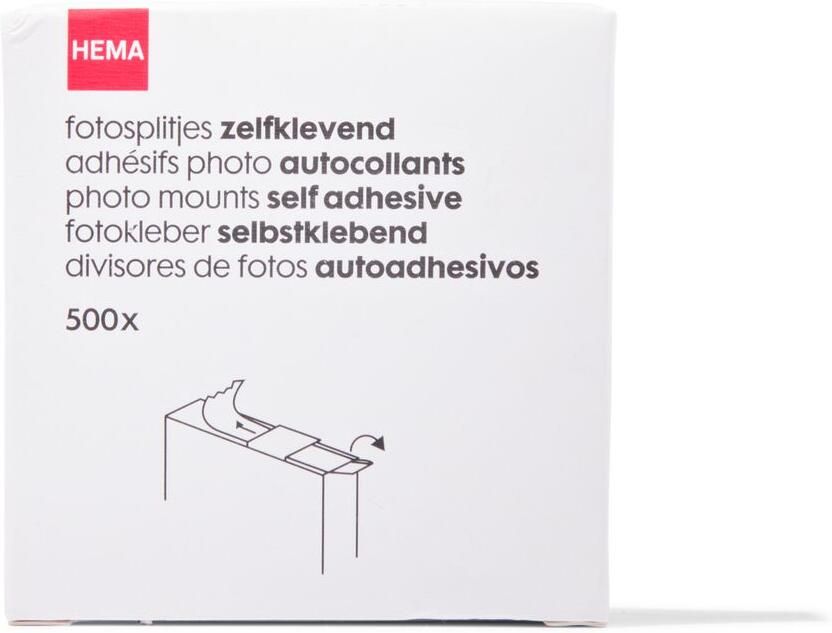 HEMA 500-pak fotosplitjes zelfklevend (wit)