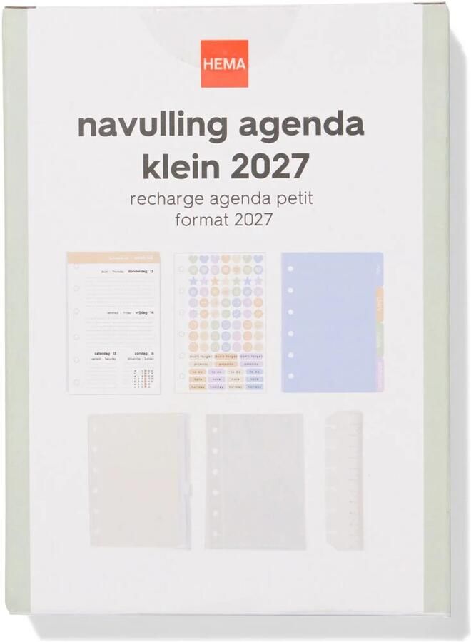 HEMA Agenda navulling 2027 12.8x9.4cm (multicolor)