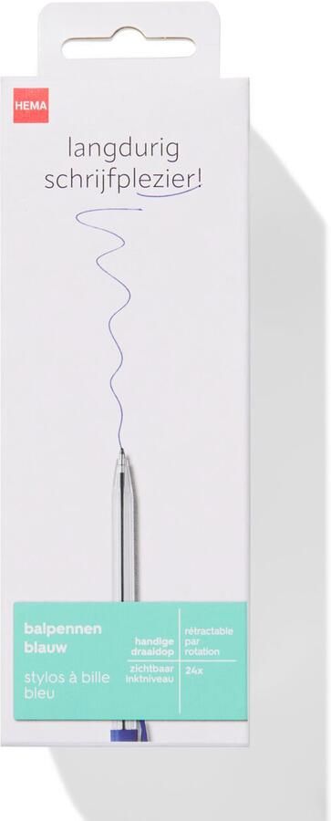 HEMA Balpennen blauwschrijvend 24 stuks
