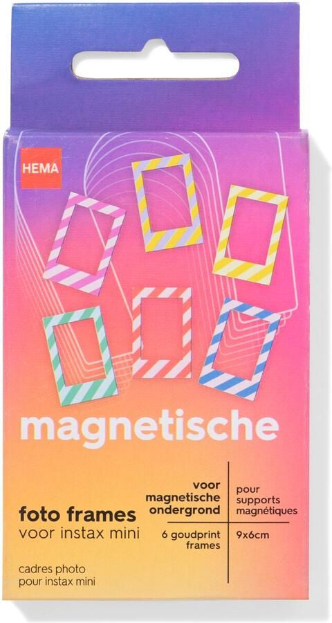 HEMA Magnetische fotoframes streep 6 stuks