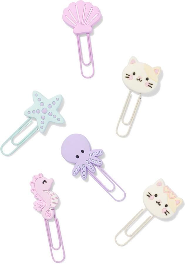HEMA Paperclips pvc strand 6 stuks