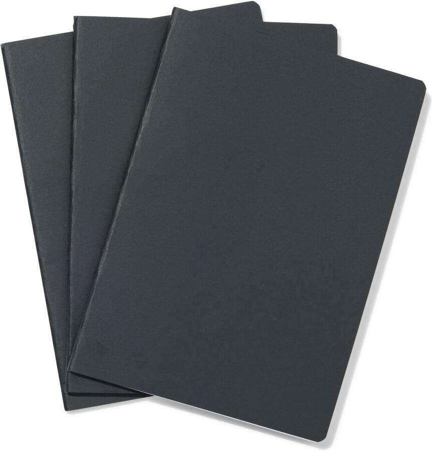 HEMA Schriften A5 gelinieerd zwart 3 stuks