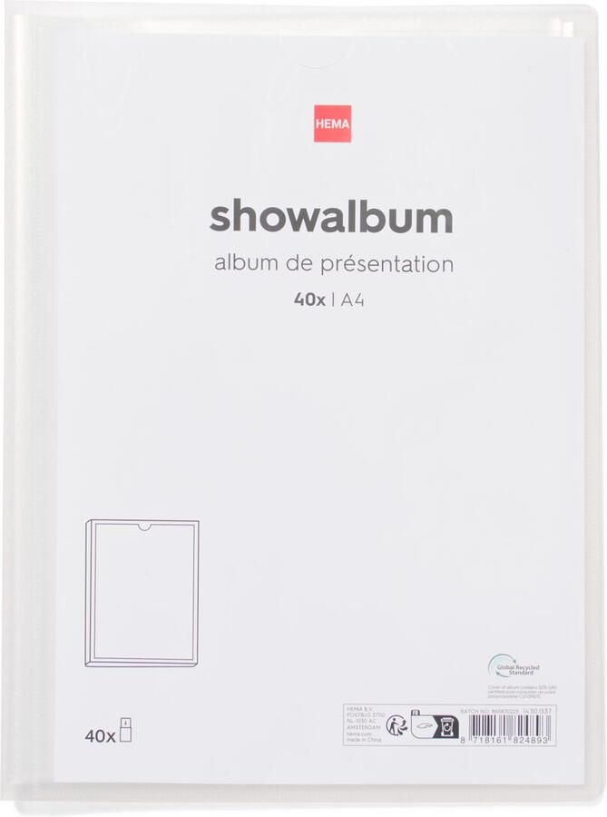 HEMA Showalbum A4 transparant (transparant)