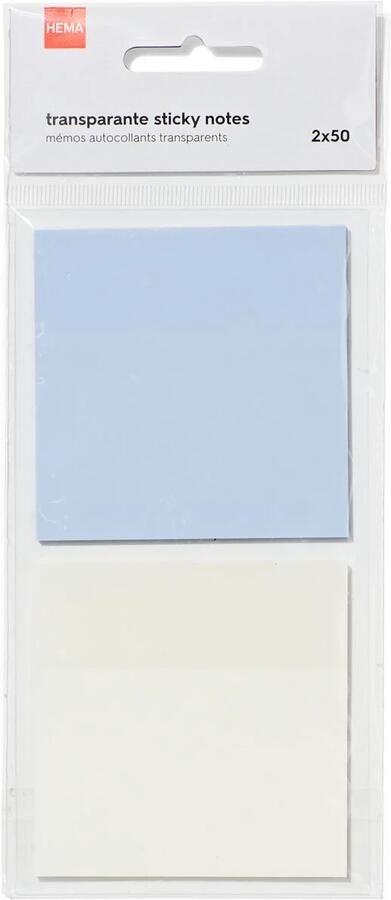 HEMA Sticky notes transparant 2 stuks (multicolor)