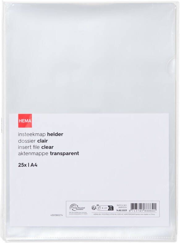 HEMA Insteekmap A4 25 Stuks