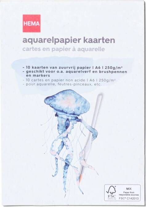 HEMA Kaarten Van Aquarelpapier A6