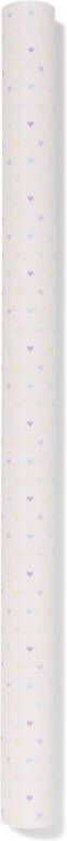 HEMA Kaftpapier 50cmx3m Hartjes Wit