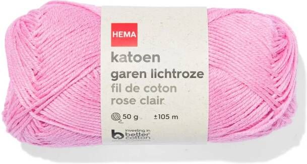 HEMA Katoen Garen Lichtroze 50gram 105meter