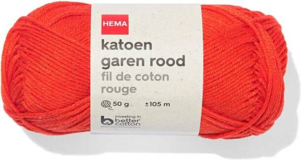 HEMA Katoen Garen Rood 50gram 105meter