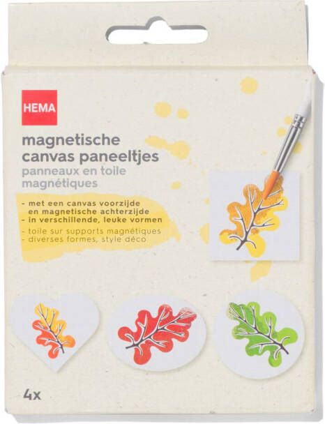 HEMA Magnetische Canvas Paneeltjes 4 Stuks