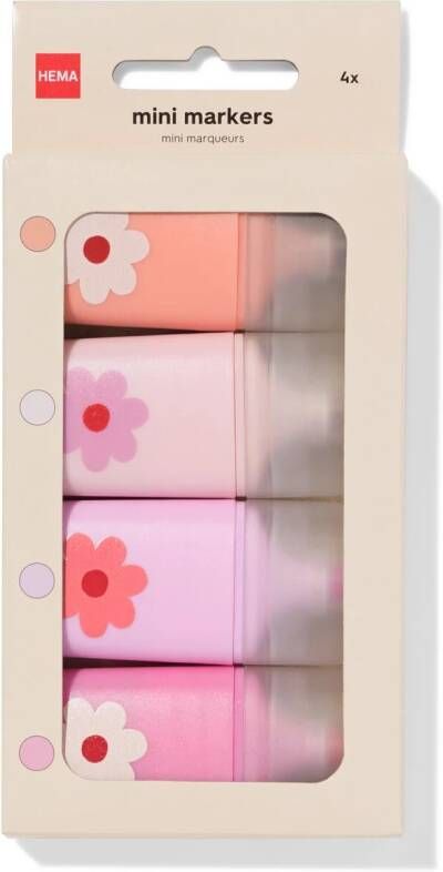 HEMA Mini Markeerstiften Bloemen 4 Stuks