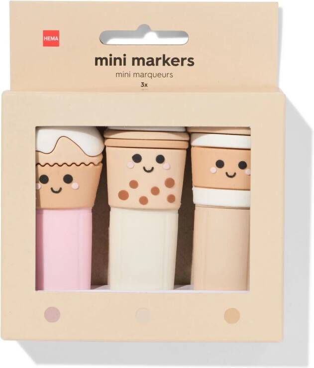 HEMA Mini Markers Koffie 3 Stuks