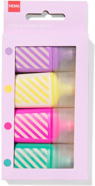 HEMA Mini Markers Met Geur 4 Stuks