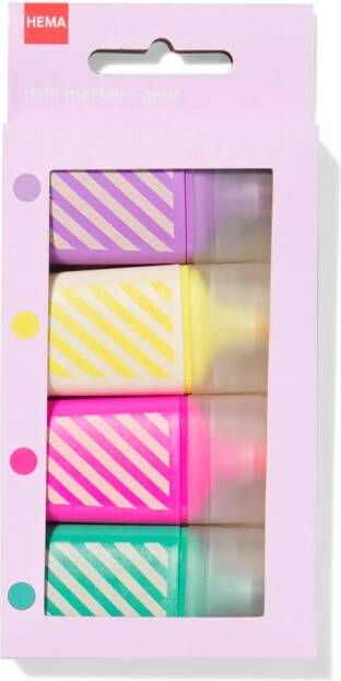 HEMA Mini Markers Met Geur 4 Stuks