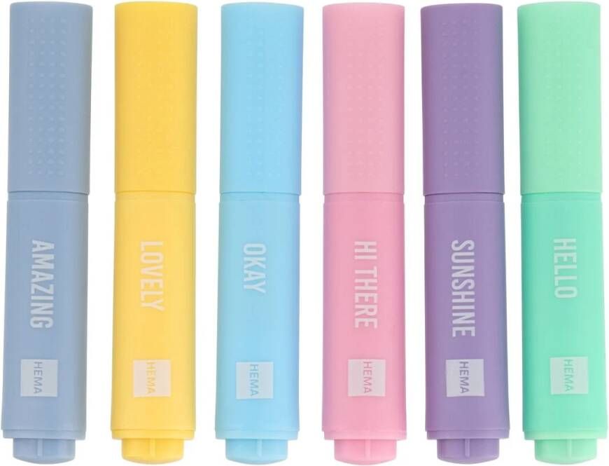 HEMA Mini Markers Pastel 6 Stuks