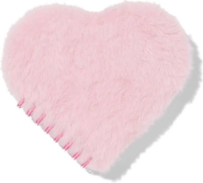 HEMA Notitieboek 18.5x17cm Hartvorm Fluffy Roze