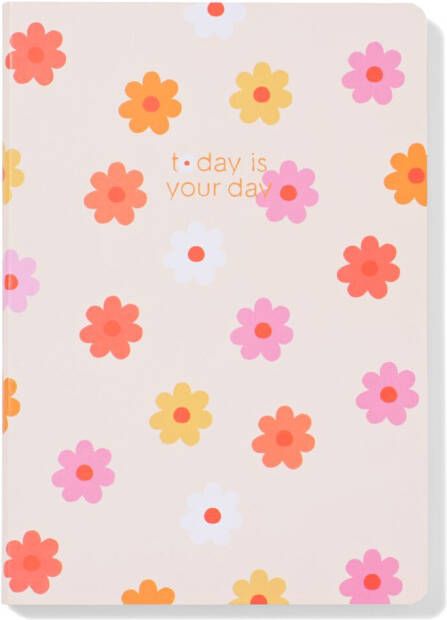 HEMA Notitieboek A5 Genaaid Bloemenprint Multikleur