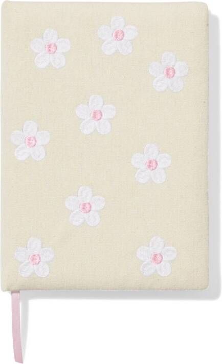 HEMA Notitieboek A5 Lijnen Canvas Bloemen