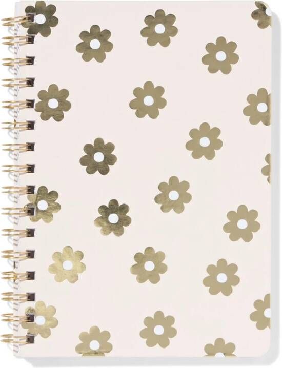 HEMA Notitieboek Spiraal A5 Lijnen Bloemen