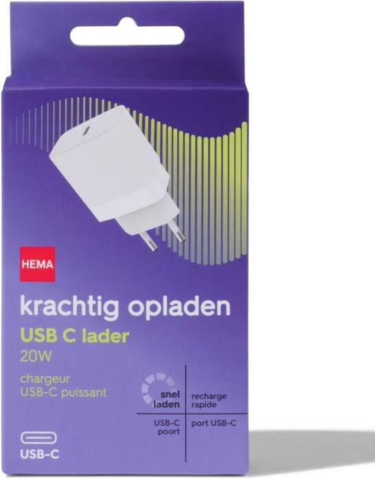 HEMA Oplader USB-C Wit