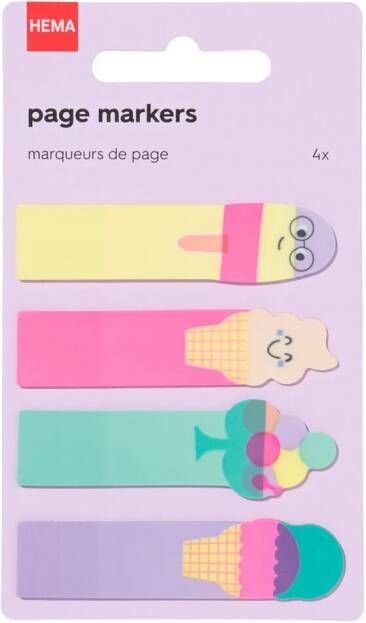 HEMA Paginamarkers Ijsjes 4 Stuks