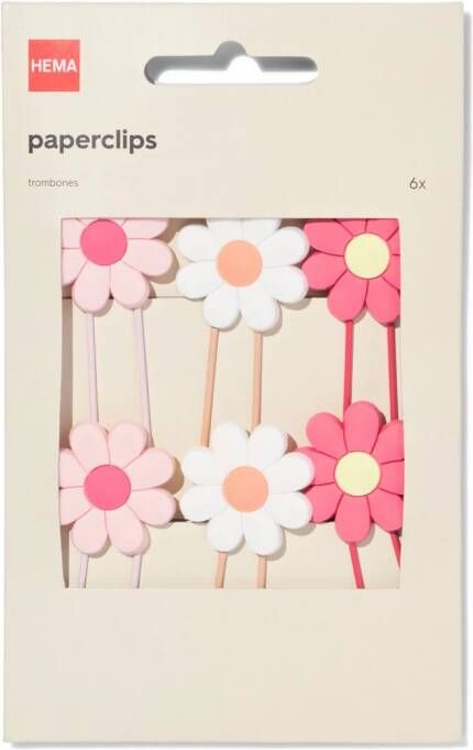 HEMA Paperclips Bloemen 6 Stuks