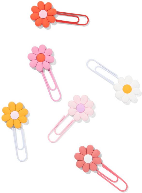 HEMA Paperclips Bloemen 6 Stuks