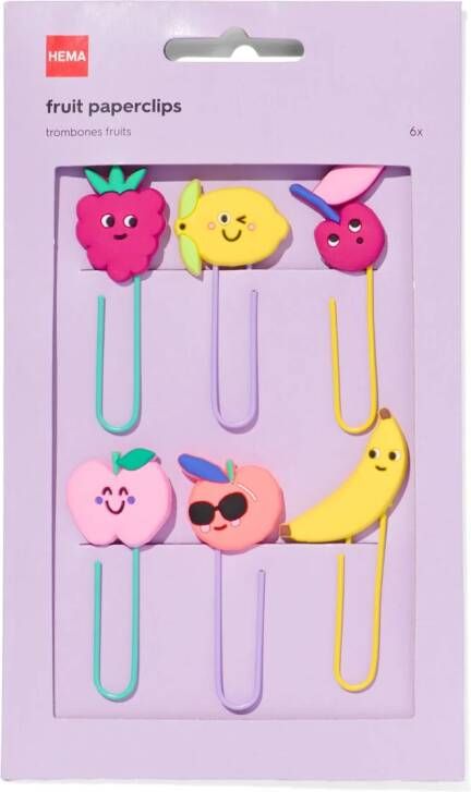 HEMA Paperclips Fruit 6 Stuks