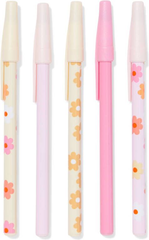 HEMA Pennenset Bloemen 5 Stuks
