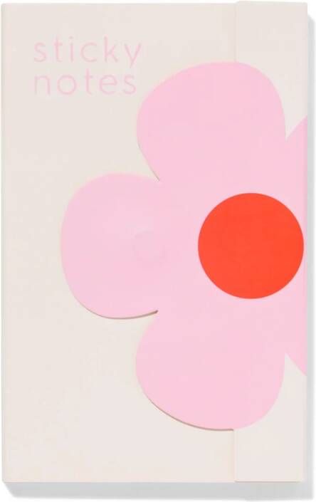 HEMA Plaknotities Bloem Roze-oranje