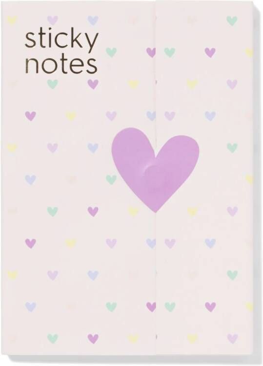 HEMA Plaknotities Hartjes Pastel