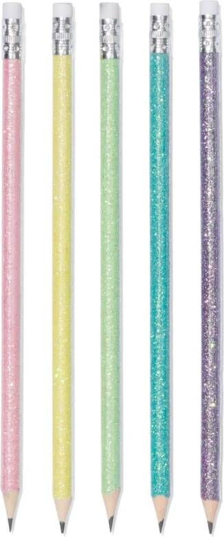 HEMA Potlodenset Glitter 5 Stuks