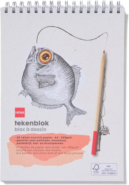 HEMA Schetsboek Met Spiraal A4 220gr