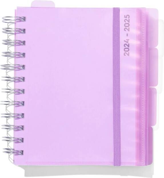 HEMA Schoolagenda 24 25 Met Spiraal 16.5x14 Lila