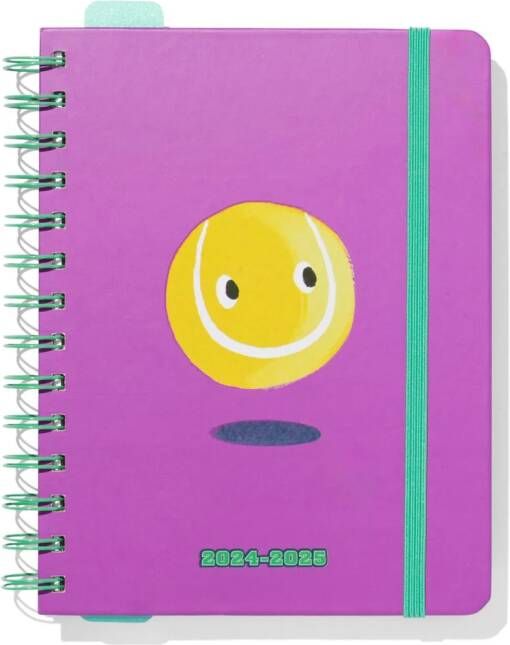 HEMA Schoolagenda 24 25 Met Spiraal 18.5x14 Tennis