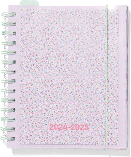 HEMA Schoolagenda 24 25 Met Spiraal En Insteekhoes 15.5x19 Lila