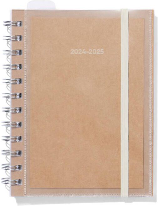 HEMA Schoolagenda 24 25 Met Spiraal En Insteekhoes 16.5x12.5 Kraft