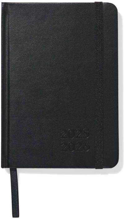 HEMA Schoolagenda 25-26 15.3x11cm PU Zwart