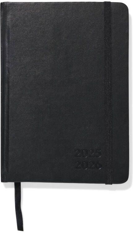 HEMA Schoolagenda 25-26 18.3x13cm PU Zwart