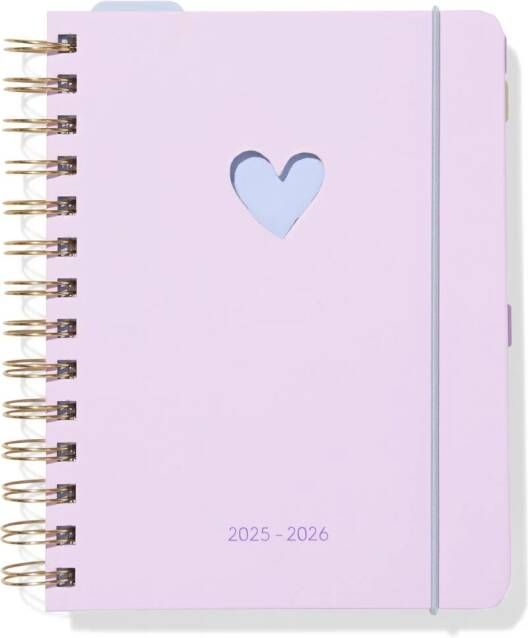 HEMA Schoolagenda 25-26 18.4x14.2cm Karton Hartjes