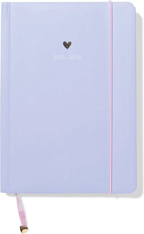 HEMA Schoolagenda 25-26 21.5x15.2cm Padded Hartjes