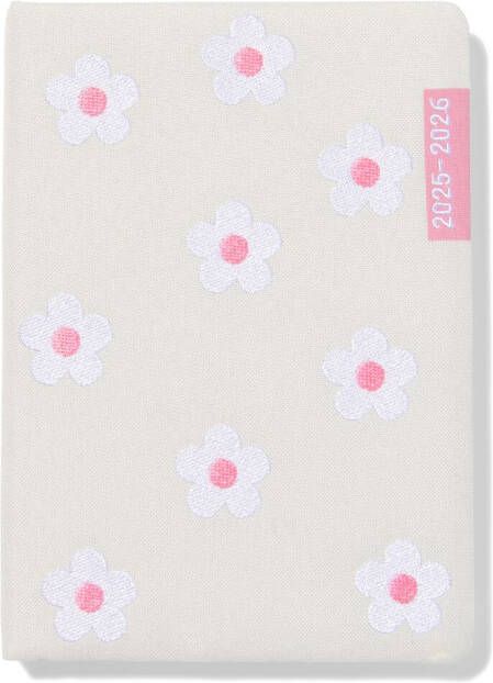 HEMA Schoolagenda 25-26 21.8x15.2cm Padded Bloem