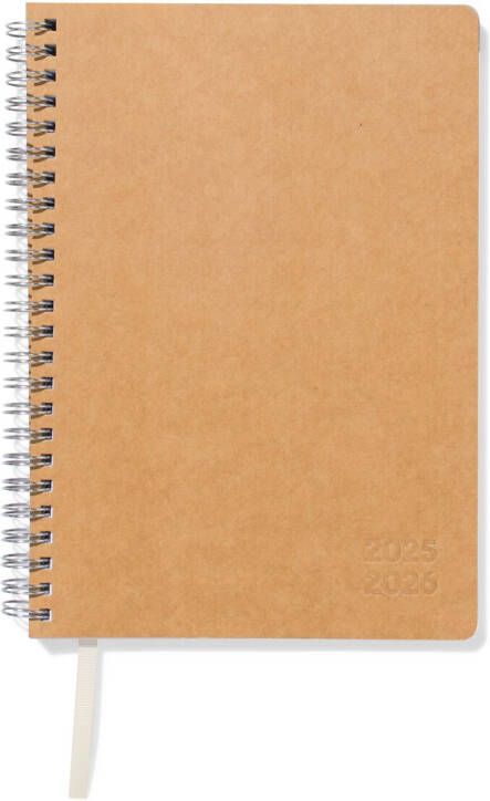 HEMA Schoolagenda 25-26 A5 Karton Kraft