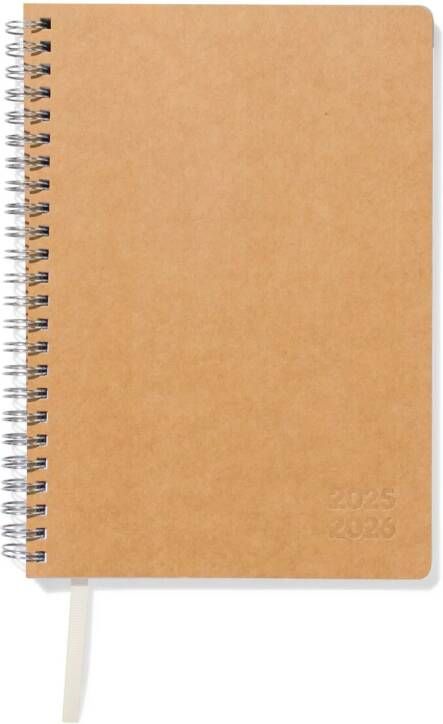 HEMA Schoolagenda 25-26 A5 Karton Kraft